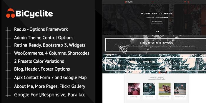 Bicyclite - WooCommerce Free ECommerce WordPress Theme
