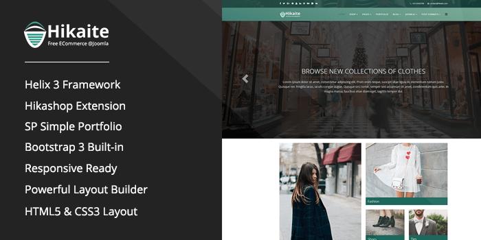 Hikaite - Hikashop Free ECommerce Joomla Template